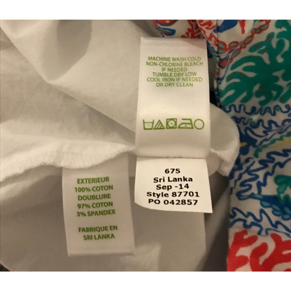 Lilly Pulitzer Auden Multi Color Let Minnow Print Skort with Zipper - Size 00 - Picture 10 of 10